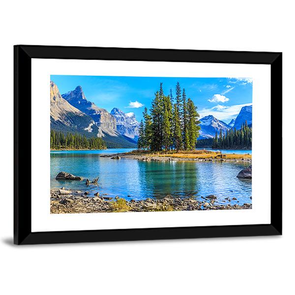 The Maligne Lake Canvas Wall Art-5 Horizontal-Gallery Wrap-22" x 12"-Tiaracle