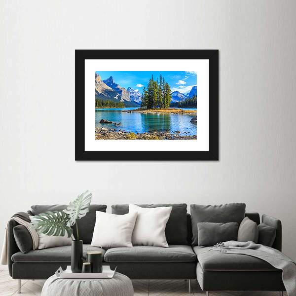 The Maligne Lake Canvas Wall Art-5 Horizontal-Gallery Wrap-22" x 12"-Tiaracle