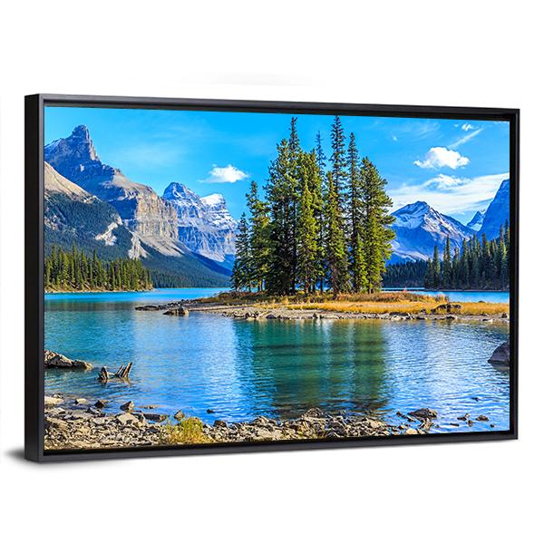 The Maligne Lake Canvas Wall Art-5 Horizontal-Gallery Wrap-22" x 12"-Tiaracle
