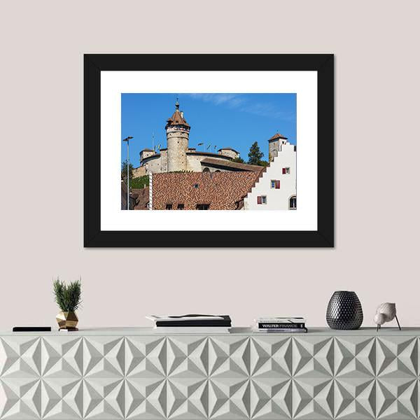 The Munot Fortress Canvas Wall Art-1 Piece-Framed Print-20" x 16"-Tiaracle