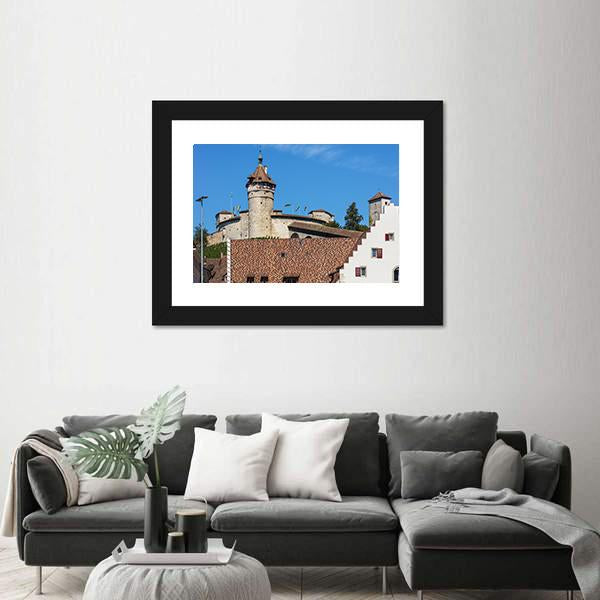 The Munot Fortress Canvas Wall Art-3 Horizontal-Gallery Wrap-25" x 16"-Tiaracle