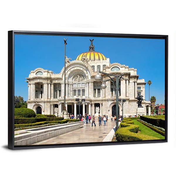 The Palacio de Bellas Artes Canvas Wall Art-1 Piece-Floating Frame-36" x 24"-Tiaracle