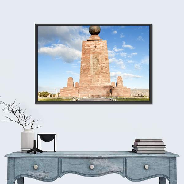 The Pyramidal Monument Canvas Wall Art-1 Piece-Floating Frame-24" x 16"-Tiaracle