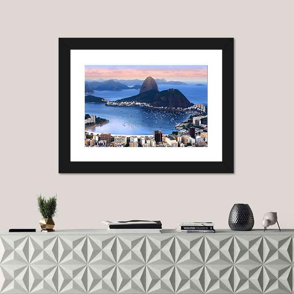 The Rio De Janeiro Brazil Landscape Canvas Wall Art-1 Piece-Framed Print-30" x 20"-Tiaracle