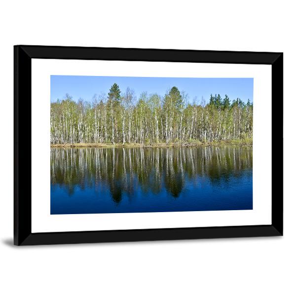 The Spring River Russia Canvas Wall Art-1 Piece-Framed Print-20" x 16"-Tiaracle
