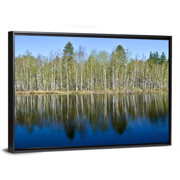 The Spring River Russia Canvas Wall Art-3 Horizontal-Gallery Wrap-25" x 16"-Tiaracle