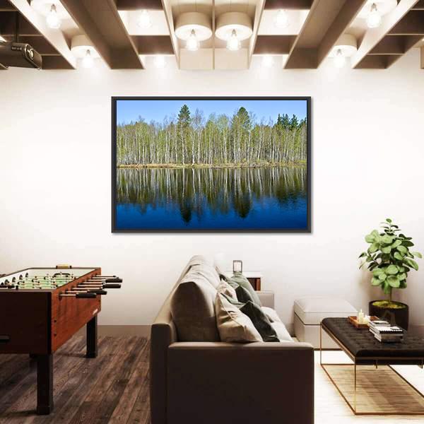The Spring River Russia Canvas Wall Art-3 Horizontal-Gallery Wrap-25" x 16"-Tiaracle