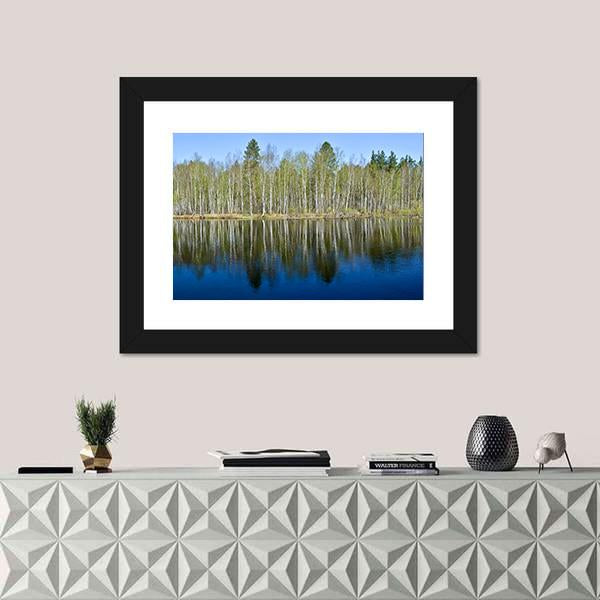 The Spring River Russia Canvas Wall Art-3 Horizontal-Gallery Wrap-25" x 16"-Tiaracle