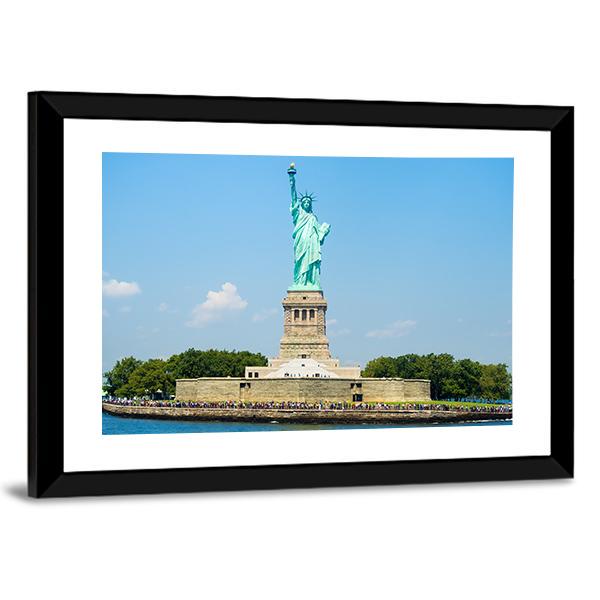 The Statue of Liberty in New York Canvas Wall Art-5 Horizontal-Gallery Wrap-22" x 12"-Tiaracle