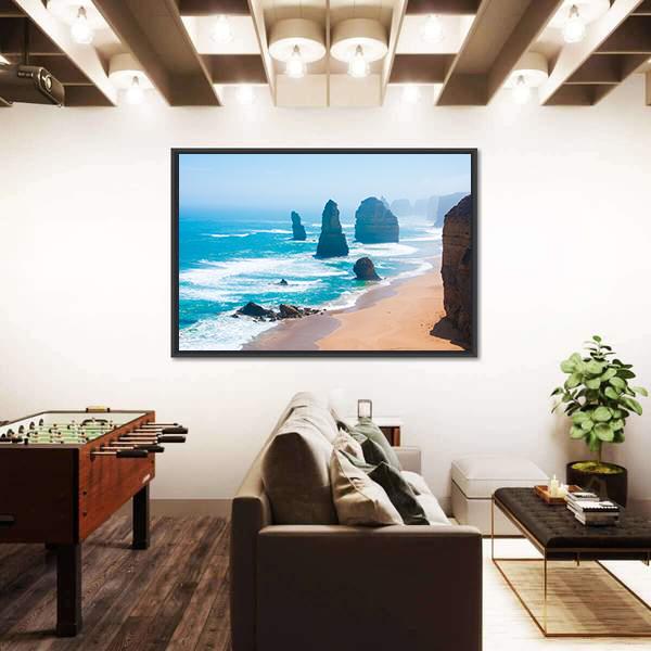 The Twelve Apostles In Victoria Canvas Wall Art-5 Horizontal-Gallery Wrap-22" x 12"-Tiaracle