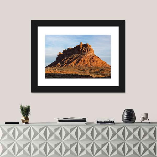 The Valley Of Gods In Utah Canvas Wall Art-1 Piece-Framed Print-20" x 16"-Tiaracle