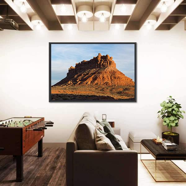 The Valley Of Gods In Utah Canvas Wall Art-3 Horizontal-Gallery Wrap-25" x 16"-Tiaracle