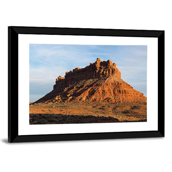 The Valley Of Gods In Utah Canvas Wall Art-3 Horizontal-Gallery Wrap-25" x 16"-Tiaracle