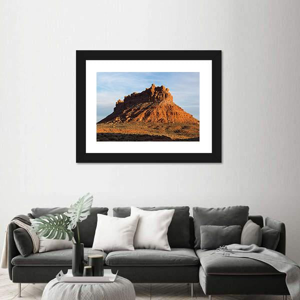 The Valley Of Gods In Utah Canvas Wall Art-3 Horizontal-Gallery Wrap-25" x 16"-Tiaracle