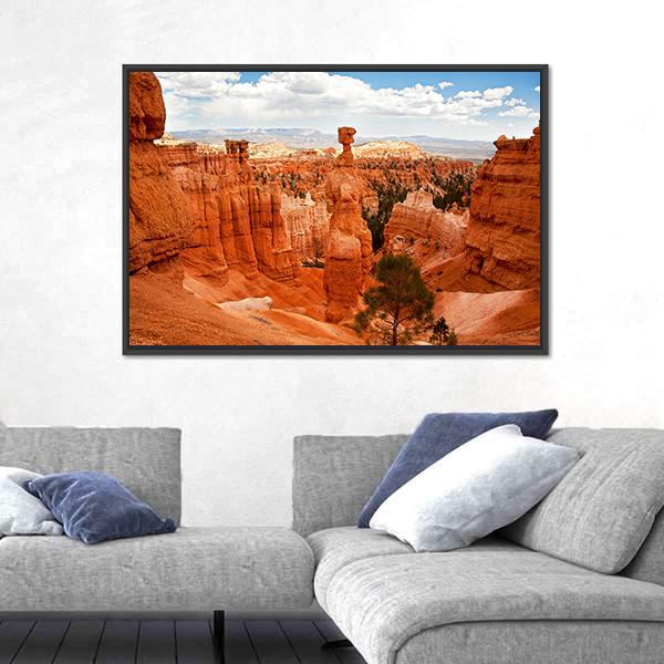 Thors Hammer Bryce Canyon Utah Canvas Wall Art-5 Horizontal-Gallery Wrap-22" x 12"-Tiaracle