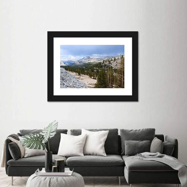 Tioga Road In Yosemite Canvas Wall Art-1 Piece-Framed Print-20" x 16"-Tiaracle