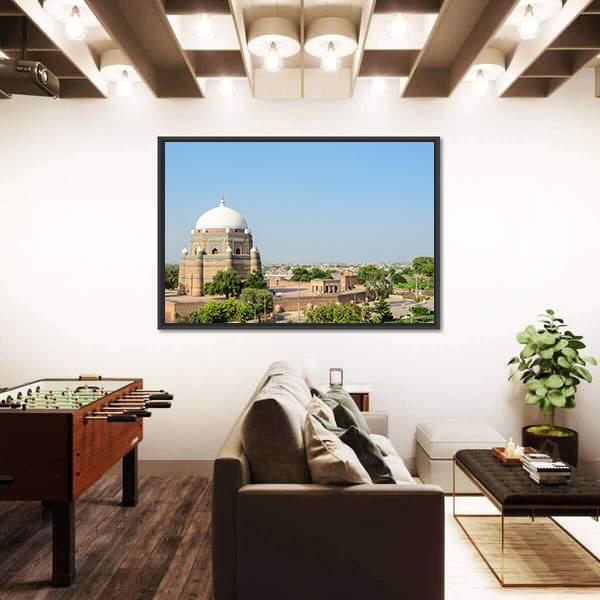 Tomb Of Shah Rukn-e-Alam Multan Canvas Wall Art-3 Horizontal-Gallery Wrap-25" x 16"-Tiaracle