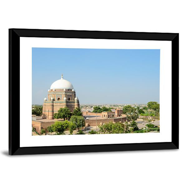 Tomb Of Shah Rukn-e-Alam Multan Canvas Wall Art-3 Horizontal-Gallery Wrap-25" x 16"-Tiaracle