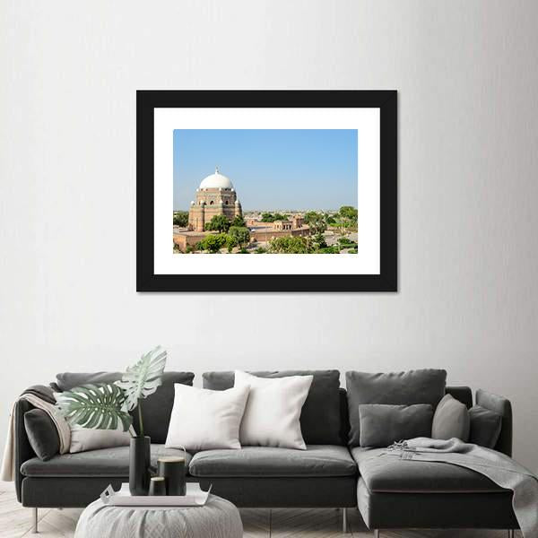 Tomb Of Shah Rukn-e-Alam Multan Canvas Wall Art-3 Horizontal-Gallery Wrap-25" x 16"-Tiaracle