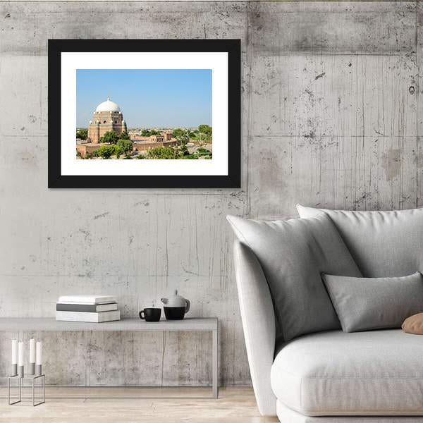 Tomb Of Shah Rukn-e-Alam Multan Canvas Wall Art-3 Horizontal-Gallery Wrap-25" x 16"-Tiaracle