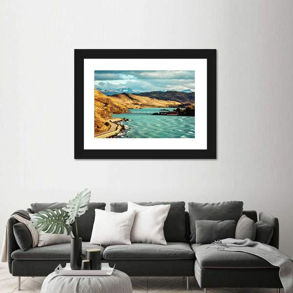 Torres del Paine In Chile Canvas Wall Art-5 Horizontal-Gallery Wrap-22" x 12"-Tiaracle