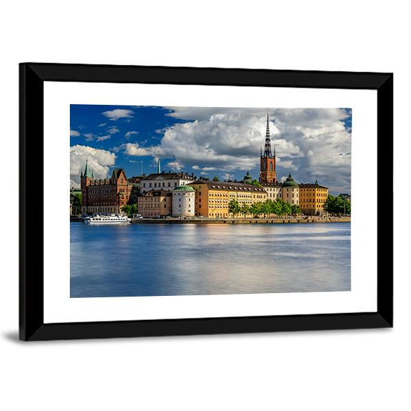 Tourist Ferry On Lake Malaren Canvas Wall Art-5 Horizontal-Gallery Wrap-22" x 12"-Tiaracle