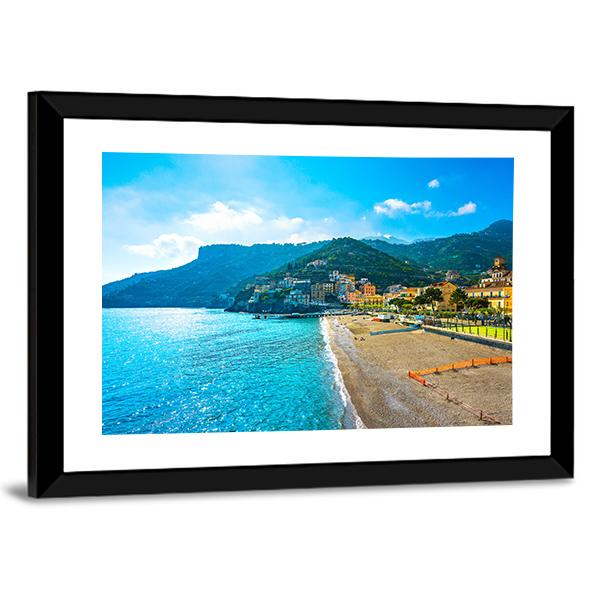 Town In Amalfi Coast Canvas Wall Art-3 Horizontal-Gallery Wrap-25&quot; x 16&quot;-Tiaracle