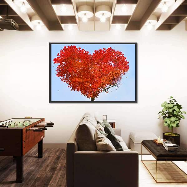 Tree Of Love Canvas Wall Art-5 Horizontal-Gallery Wrap-22" x 12"-Tiaracle