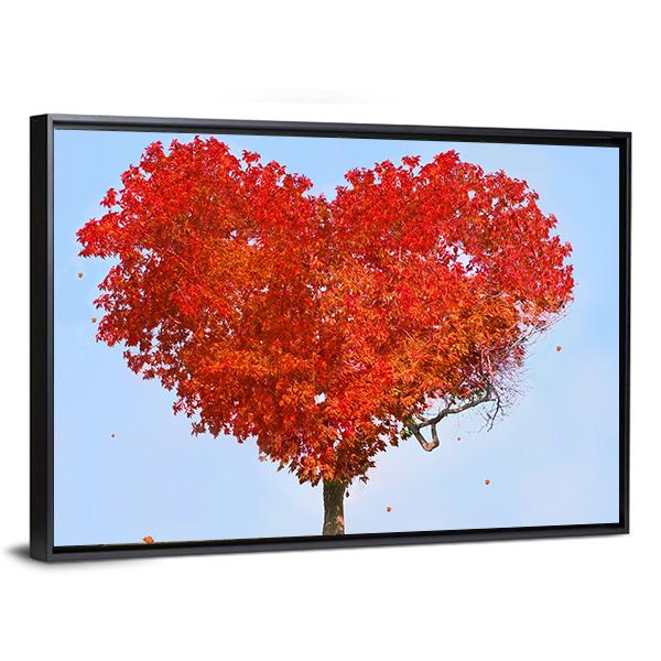 Tree Of Love Canvas Wall Art-5 Horizontal-Gallery Wrap-22" x 12"-Tiaracle