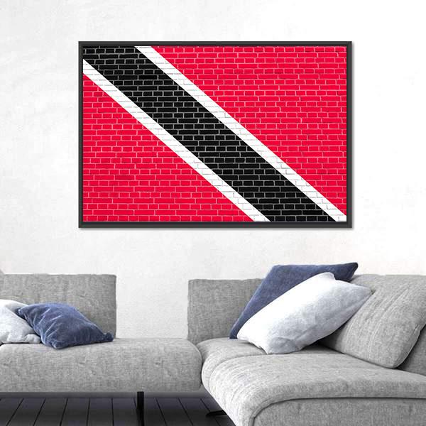 Trinidadian And Tobagonian National Official Flag Canvas Wall Art-5 Horizontal-Gallery Wrap-22" x 12"-Tiaracle