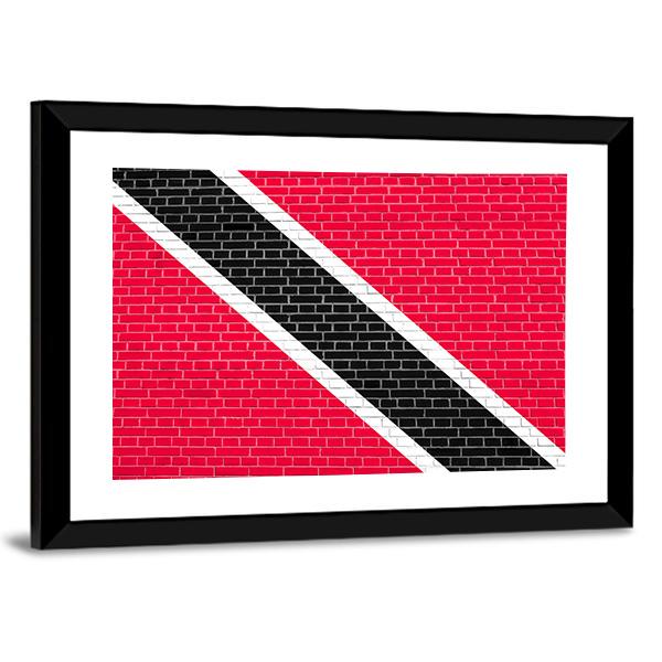 Trinidadian And Tobagonian National Official Flag Canvas Wall Art-5 Horizontal-Gallery Wrap-22" x 12"-Tiaracle