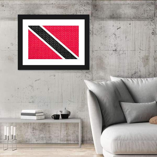 Trinidadian And Tobagonian National Official Flag Canvas Wall Art-5 Horizontal-Gallery Wrap-22" x 12"-Tiaracle