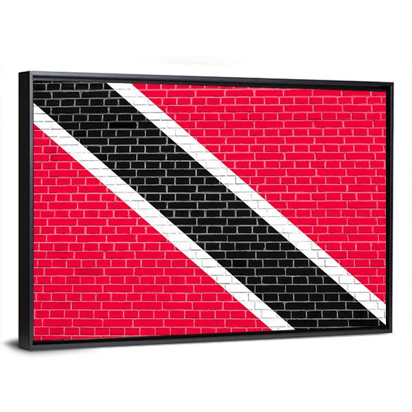 Trinidadian And Tobagonian National Official Flag Canvas Wall Art-5 Horizontal-Gallery Wrap-22" x 12"-Tiaracle
