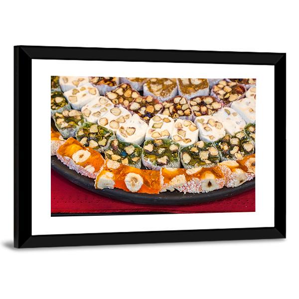 Turkish Delight Sweets Canvas Wall Art-3 Horizontal-Gallery Wrap-25" x 16"-Tiaracle