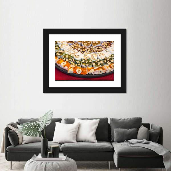 Turkish Delight Sweets Canvas Wall Art-3 Horizontal-Gallery Wrap-25" x 16"-Tiaracle
