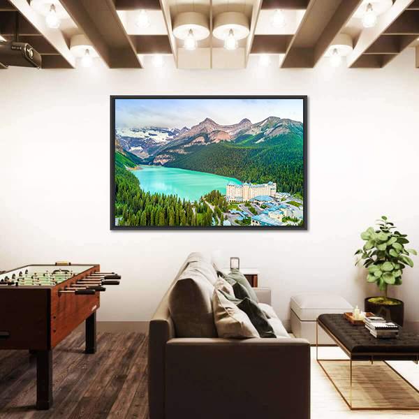 Turquoise Louise Lake Canvas Wall Art-5 Horizontal-Gallery Wrap-22" x 12"-Tiaracle