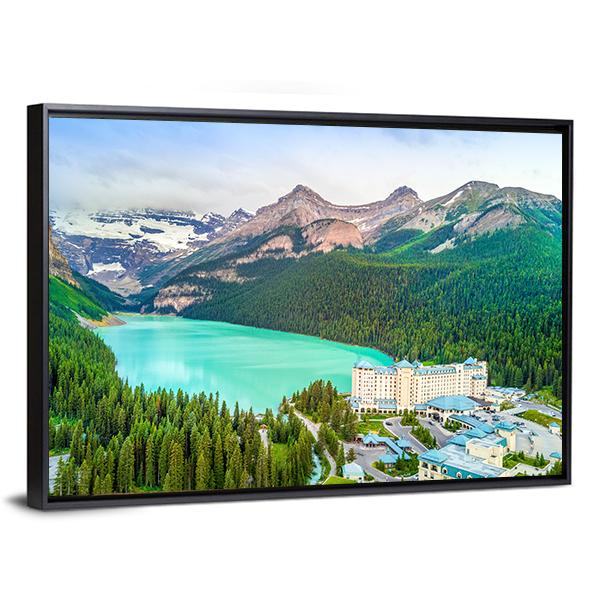 Turquoise Louise Lake Canvas Wall Art-5 Horizontal-Gallery Wrap-22" x 12"-Tiaracle