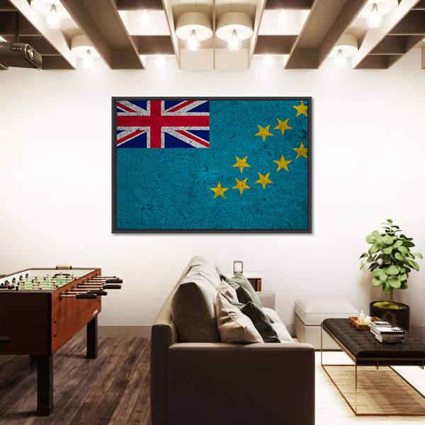 Tuvalu Flag Canvas Wall Art-5 Horizontal-Gallery Wrap-22" x 12"-Tiaracle