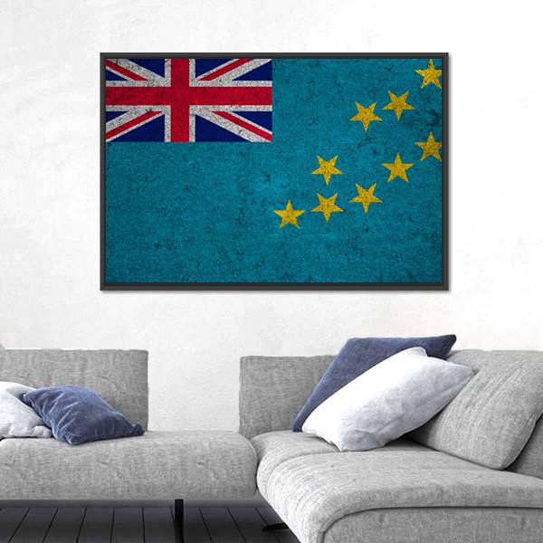 Tuvalu Flag Canvas Wall Art-5 Horizontal-Gallery Wrap-22" x 12"-Tiaracle