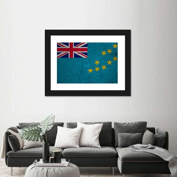 Tuvalu Flag Canvas Wall Art-5 Horizontal-Gallery Wrap-22" x 12"-Tiaracle