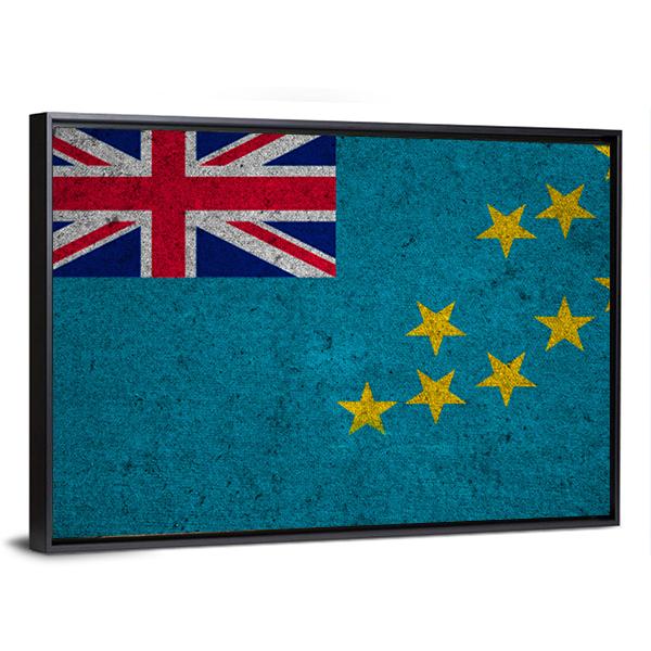 Tuvalu Flag Canvas Wall Art-5 Horizontal-Gallery Wrap-22" x 12"-Tiaracle