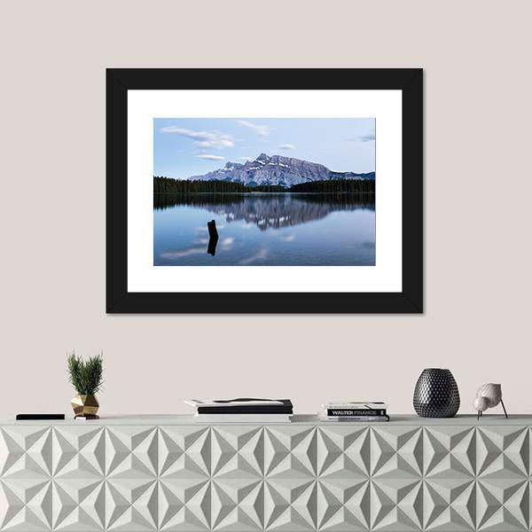 Two Jack Lake Canvas Wall Art-1 Piece-Framed Print-20" x 16"-Tiaracle