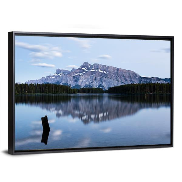 Two Jack Lake Canvas Wall Art-3 Horizontal-Gallery Wrap-25" x 16"-Tiaracle