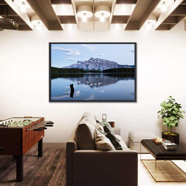 Two Jack Lake Canvas Wall Art-3 Horizontal-Gallery Wrap-25" x 16"-Tiaracle