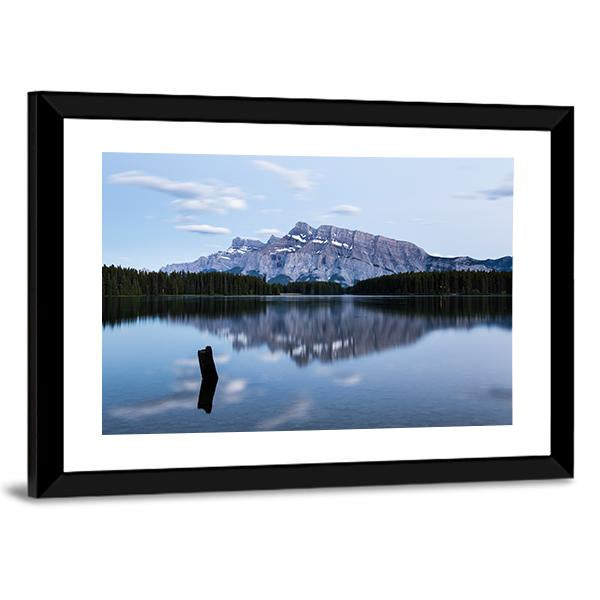 Two Jack Lake Canvas Wall Art-3 Horizontal-Gallery Wrap-25" x 16"-Tiaracle
