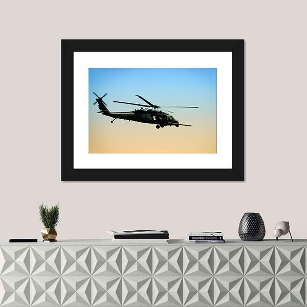 US Army Helicopter Canvas Wall Art-1 Piece-Framed Print-20" x 16"-Tiaracle