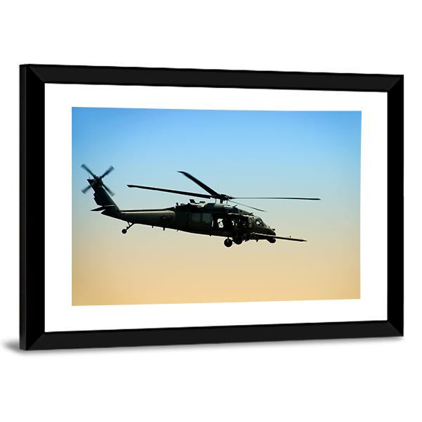 US Army Helicopter Canvas Wall Art-5 Horizontal-Gallery Wrap-22" x 12"-Tiaracle