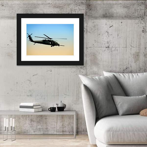 US Army Helicopter Canvas Wall Art-5 Horizontal-Gallery Wrap-22" x 12"-Tiaracle