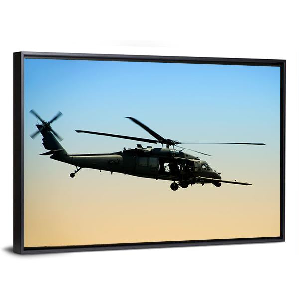 US Army Helicopter Canvas Wall Art-5 Horizontal-Gallery Wrap-22" x 12"-Tiaracle