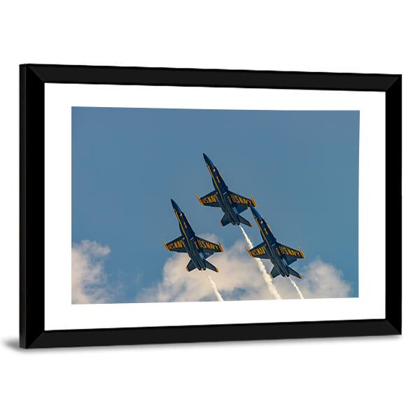U.S.NAVY Blue Angles Canvas Wall Art-5 Horizontal-Gallery Wrap-22" x 12"-Tiaracle